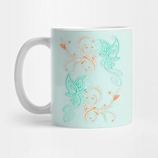 butterfly in the form of a tattoo Mug